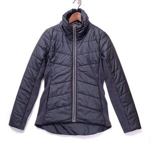 CALIA by Carrie Underwood Puffer Jacket Full Zip Mock Neck Women's XS Black‎